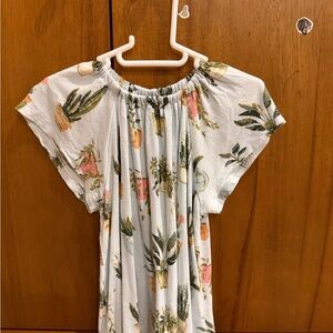 Milkbarn Kids Dress and Bloomer Set with Botanical Print in Light  Green